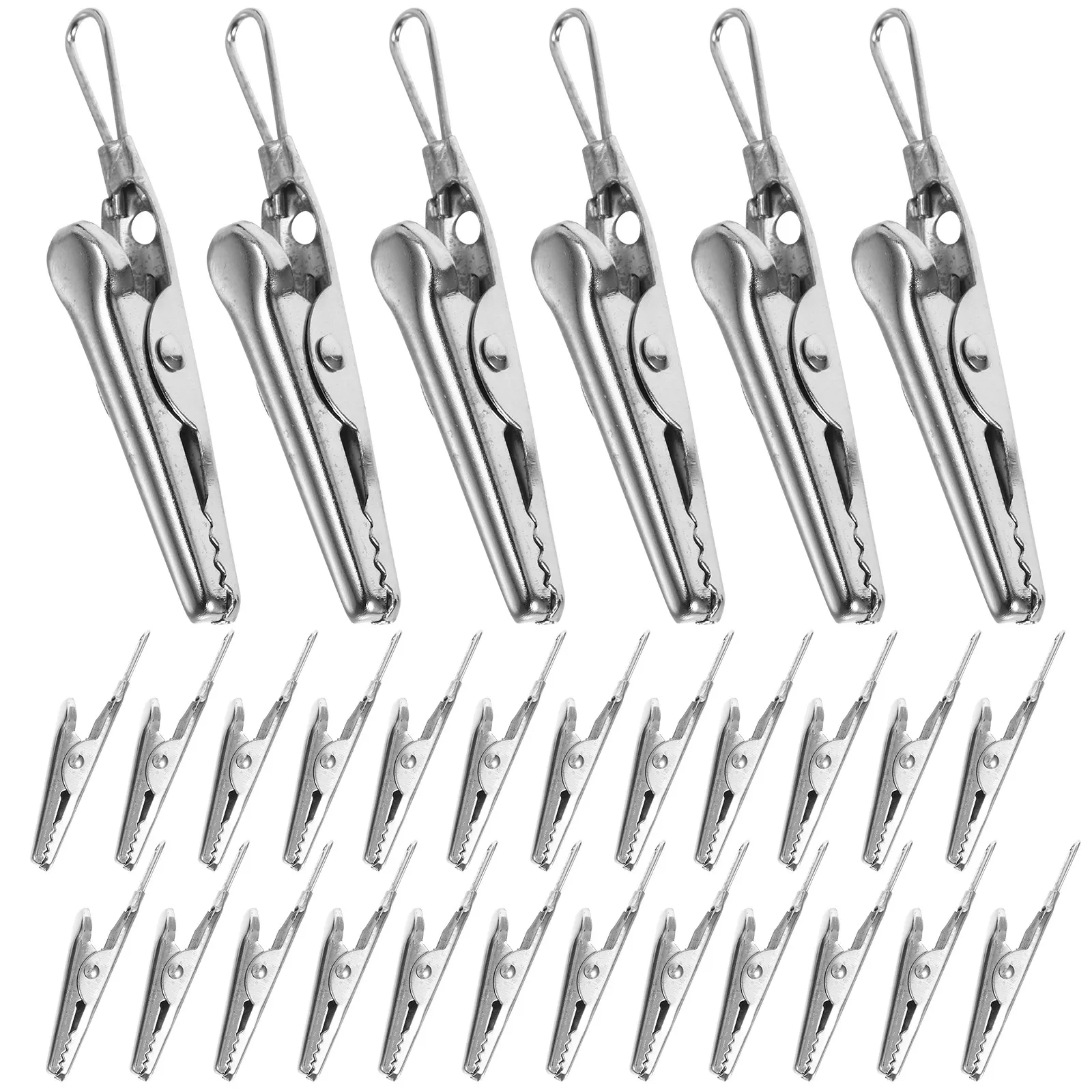 40Pcs Metal Alligator Clips Crocodile Clamps 45Mm for Battery Testing Electrical Test Clips Mini Clip DIY Crafts