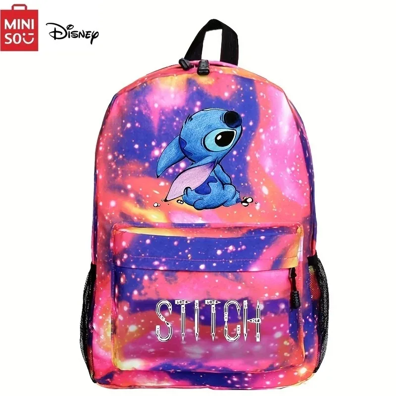 Disney Stitch Themed Backpack Durable Lightweight Daypack School Student High Capacity Schoolbag Fashion Cute Girl Backpack New