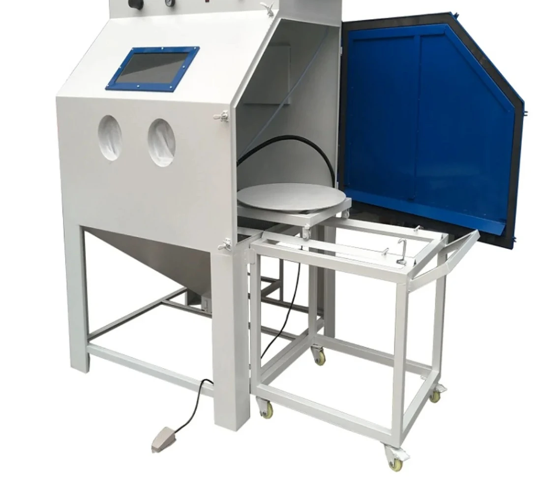 7.5KW Cabinet Sandblaster, Manual Side & Front Opening Sandblasting Machine