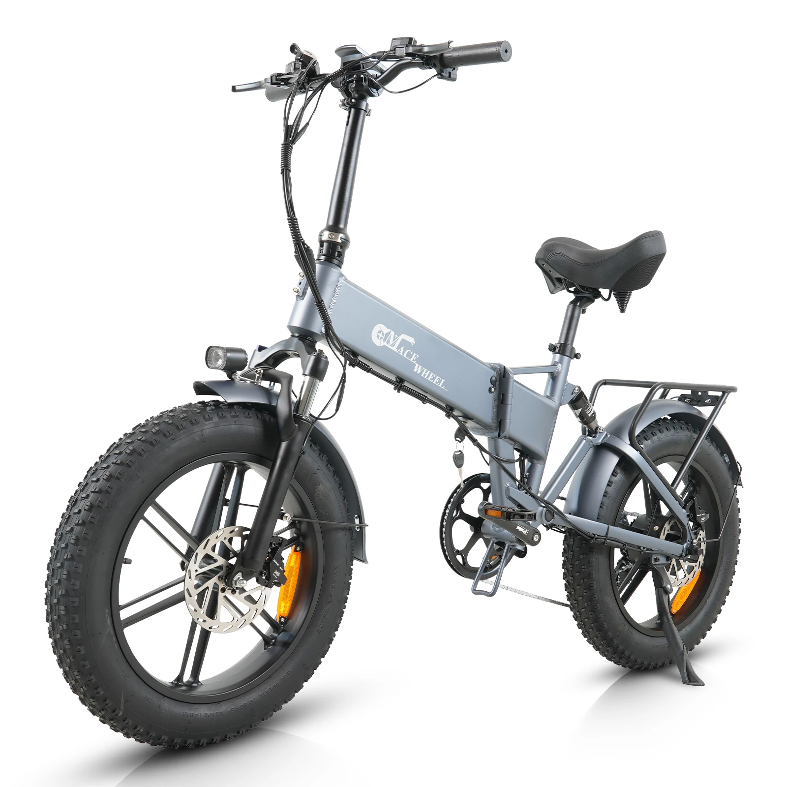 CMACEWHEEL RX20 Faltbares Elektrofahrrad 1000W Motor 48V18AH Hydraulische Bremse 20*4,0 Einteiliges Rad Allterrain-Mountainbike für Erwachsene