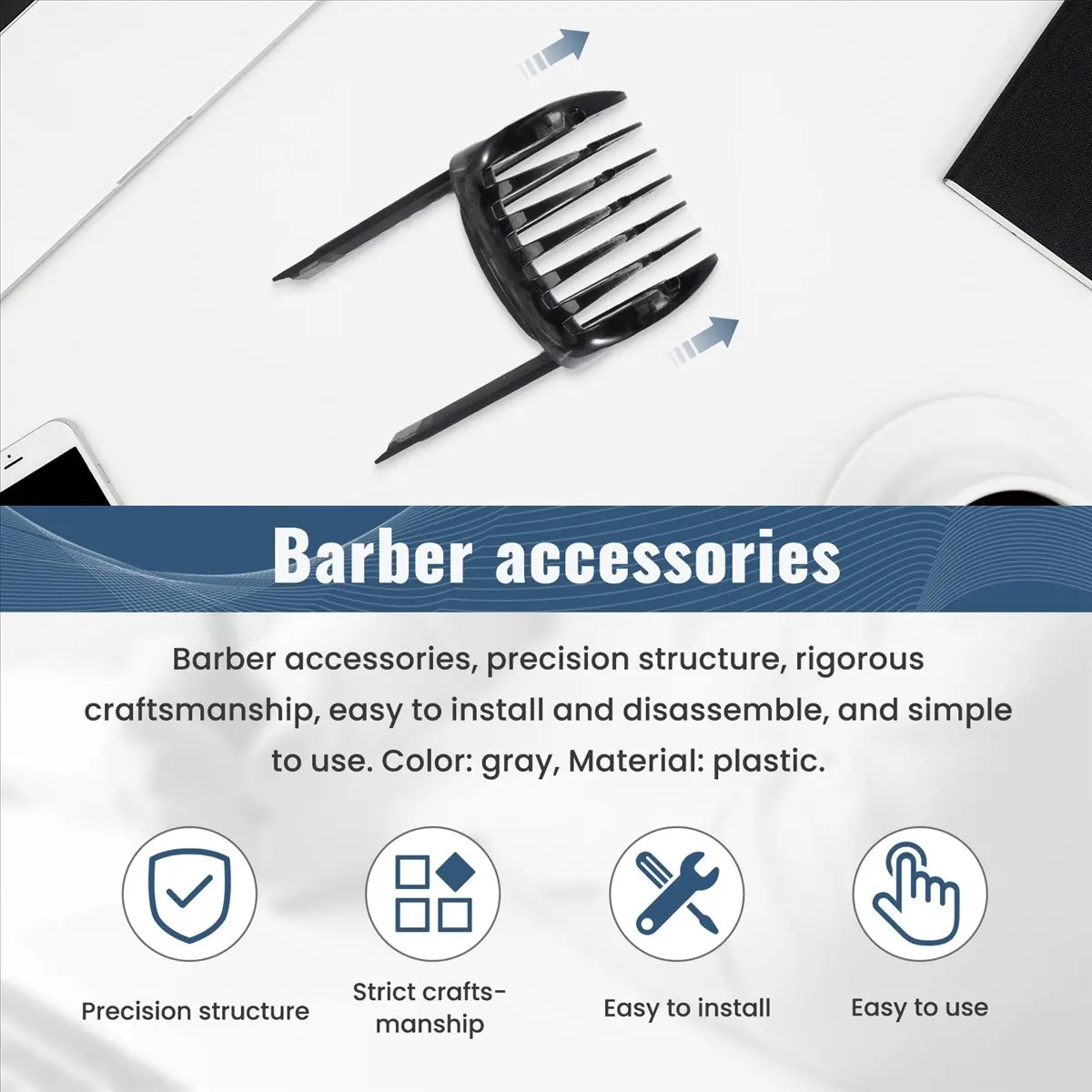【Newest AT03】New 1-7mm Hair Clipper Comb for HC9450 HC9490 HC9452 HC7460 HC7462 High Quality Hair Trimmer Replacement Comb