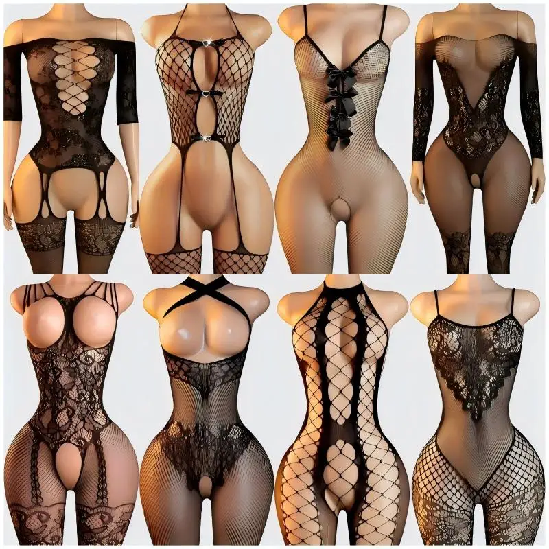 Sexy Lingerie Set for Women Erotic Costumes Sleepwear Porno Bodysuitis Underwear Babydoll Call of The Night Bodystocking Clothes