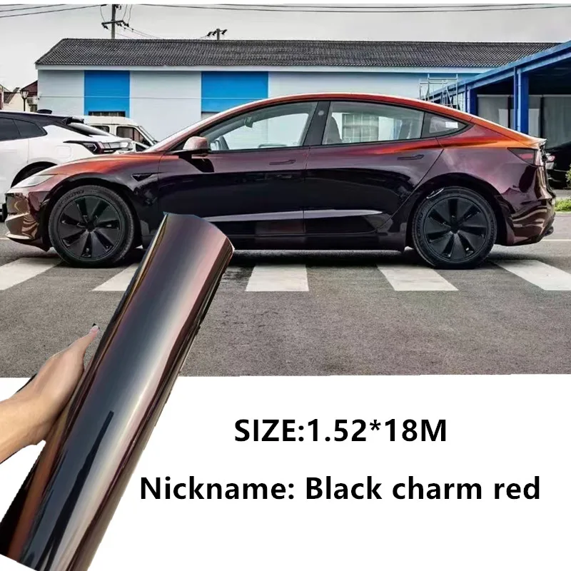 

Vinyl color-changing film packaging film Vehicle packaging for automotive packaging bubble-free and easy to install black phanto