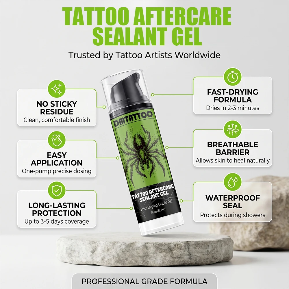 DM 30/60ml Tattoo Aftercare Sealant Gel Tattoo Aftercare Cream Tattoo Natural Healing Ingredients Waterproof Protector RepairGel view 2