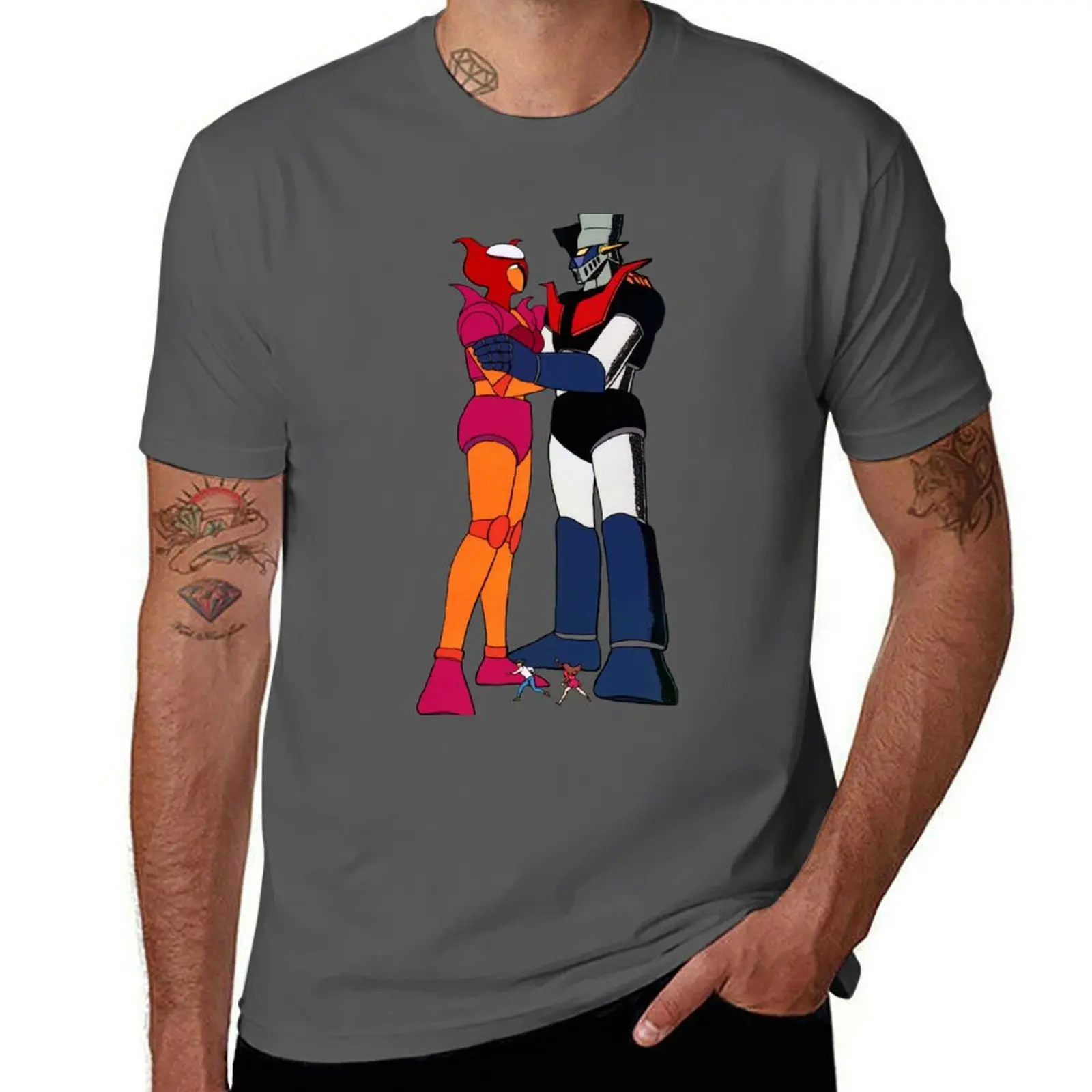 

Mazinger and Aphrodite love of robots T-Shirt graphic t shirts for man t shirt man plain t shirt for man T-Shirt