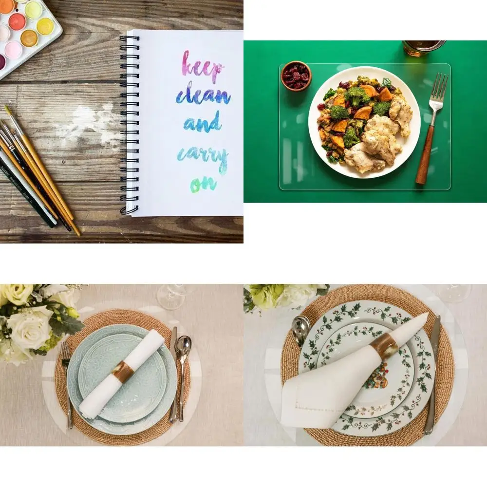 

Набор из 6 овальных салфеток, 13x19 дюймов, толщина 2 мм, текстурированный винил из гальки, сделанный из США, коврики для кухонного стола, безопасные для сухого стирания