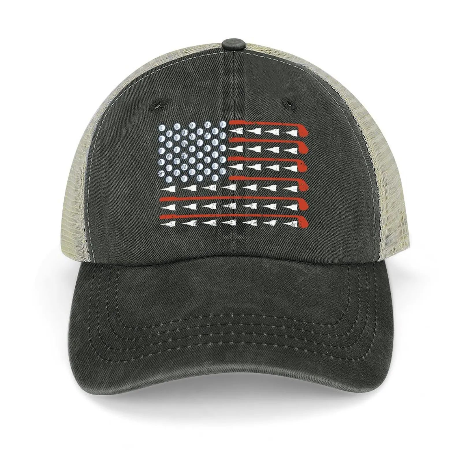 

American Flag Golf Baseball Cap Rave Luxury Man Hat golf hat genuine Men's Hats Women's