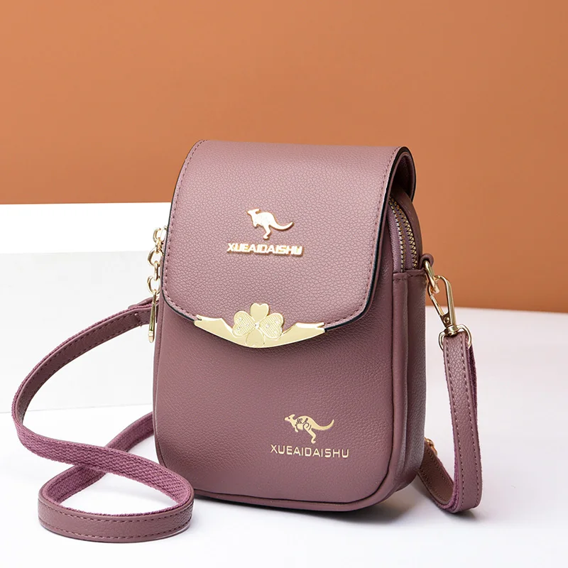 Mobile phone bag Ladies Crossbody Messenger Bags Women Shoulder Bag Simple Phone Wallet Mini PU Leather Card Holder Female Purse