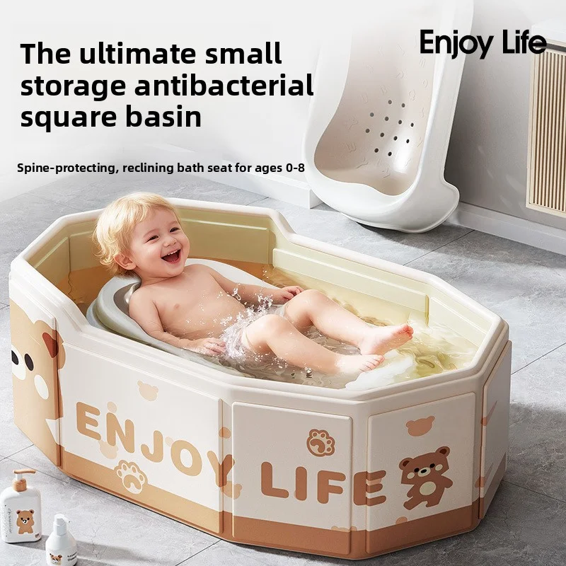 

Thickened Large Size Foldable Baby Bath Tub - Infant Swimming Tub Toddler Bath Bucket for Indoor Use Kids Water Play Bucket