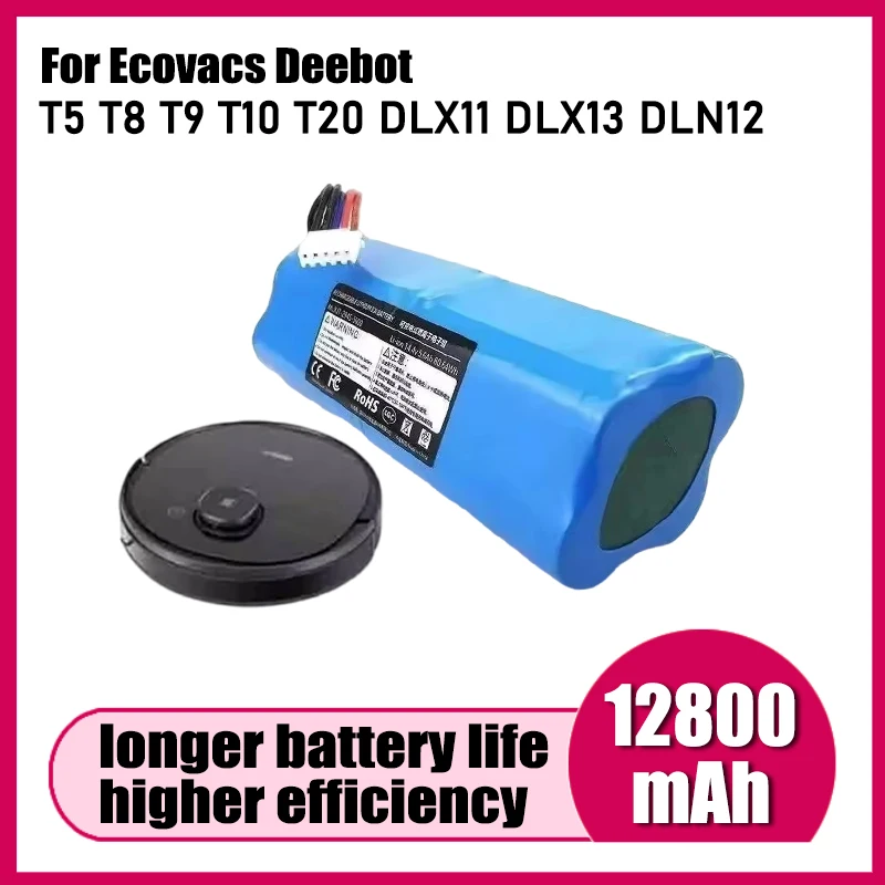 For Ecovacs Deebot T5 T8 T10 T20 DLX11 DLX13 DLN12 X1 X1 Omni X1 Robot Vacuum Cleaner Battery