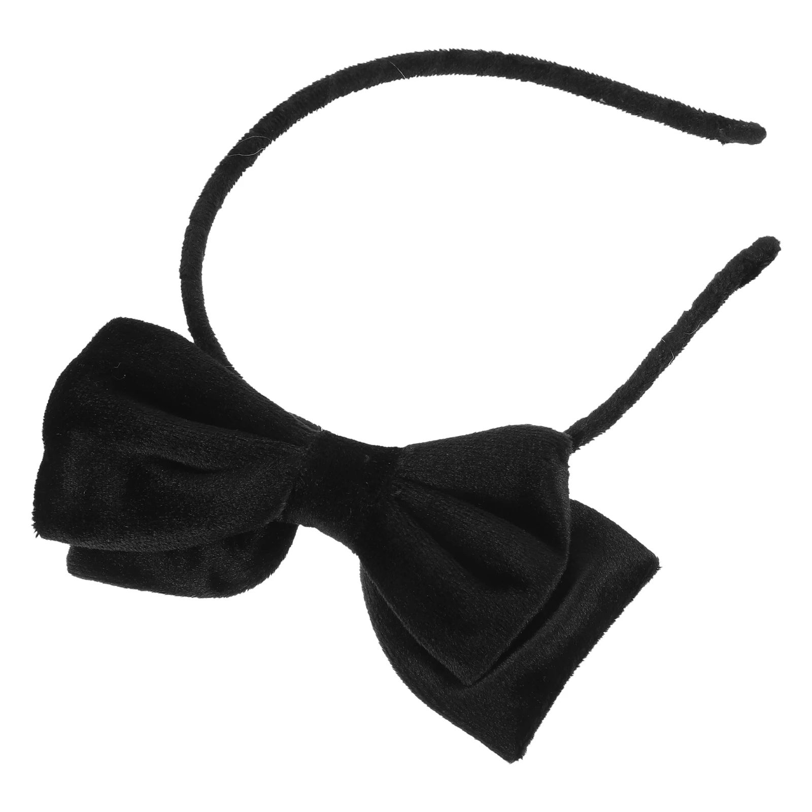 

1Pc Bowknot Hairband Black Velvet Retro Lightweight Chic Festival Decorative Hairband Party Banquet Hair Accessories