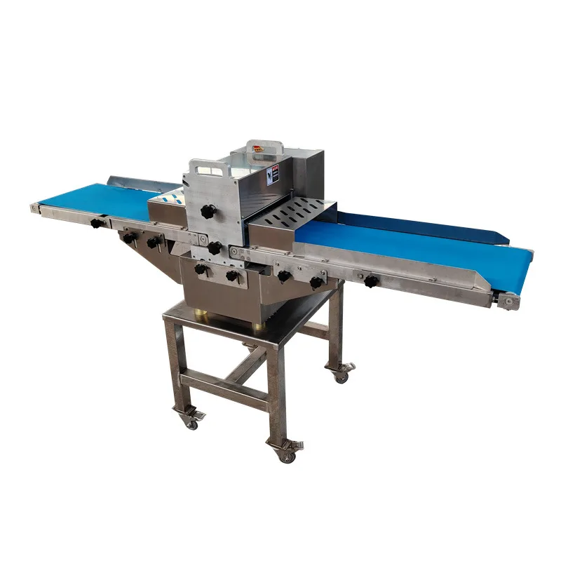 Micro-frozen meat cutting equipment, automatic fresh meat slitting machine, handle meat cutting equipment