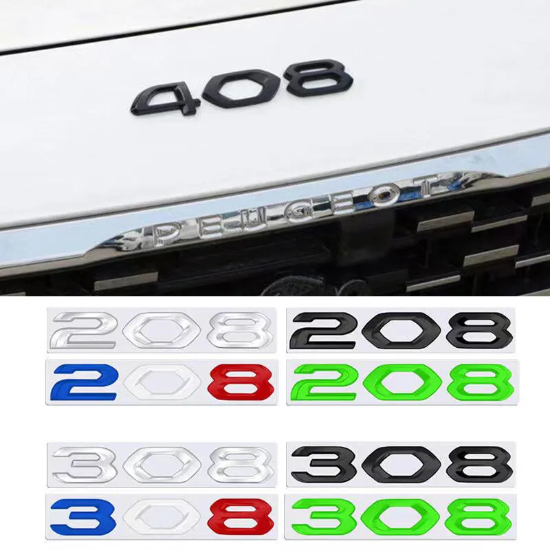 

Car Stickers Front Hood Emblem Rear Trunk Badge Decals for Peugeot 208 308 408 508 2008 3008 4008 5008 Auto Exterior Decoration