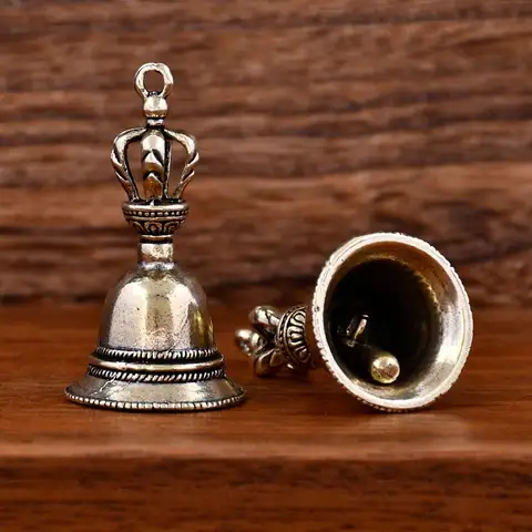 Retro Die-casting Motorcycle Guardian Bell Meditation Handmade Biker Good Luck Charm Spiritual Pendant Bronze Bell Home Decor
