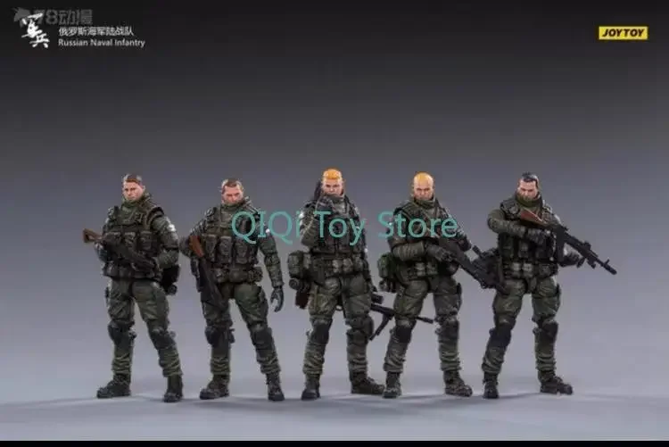 

In Stock JOY TOY Russian Soldier Model, Five-person Group 1/18 Soldier Doll Modern Russian Army 3.75 Movable Doll