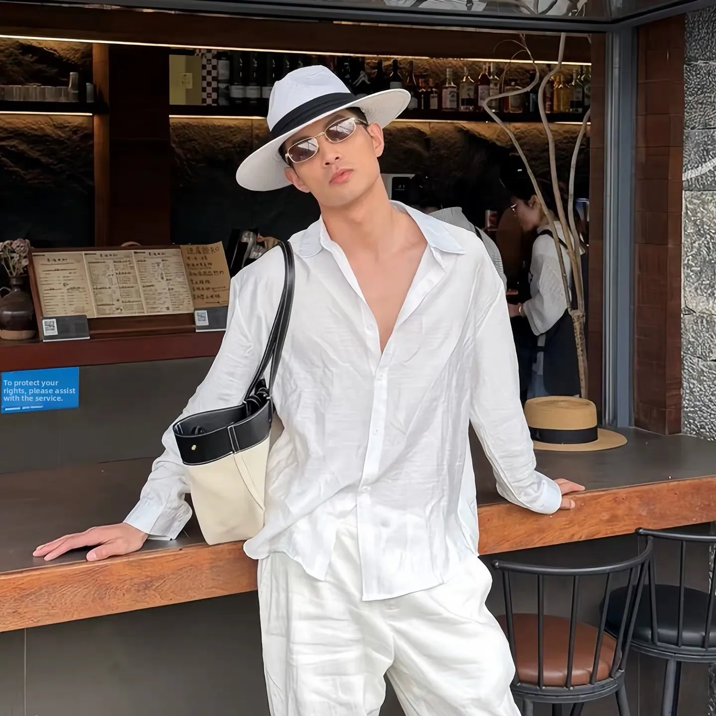 Lightweight Cotton Linen Shirt Set for Men Long Sleeve Casual Style Skin-friendly Breathable Summer Wear Comfortable Fit