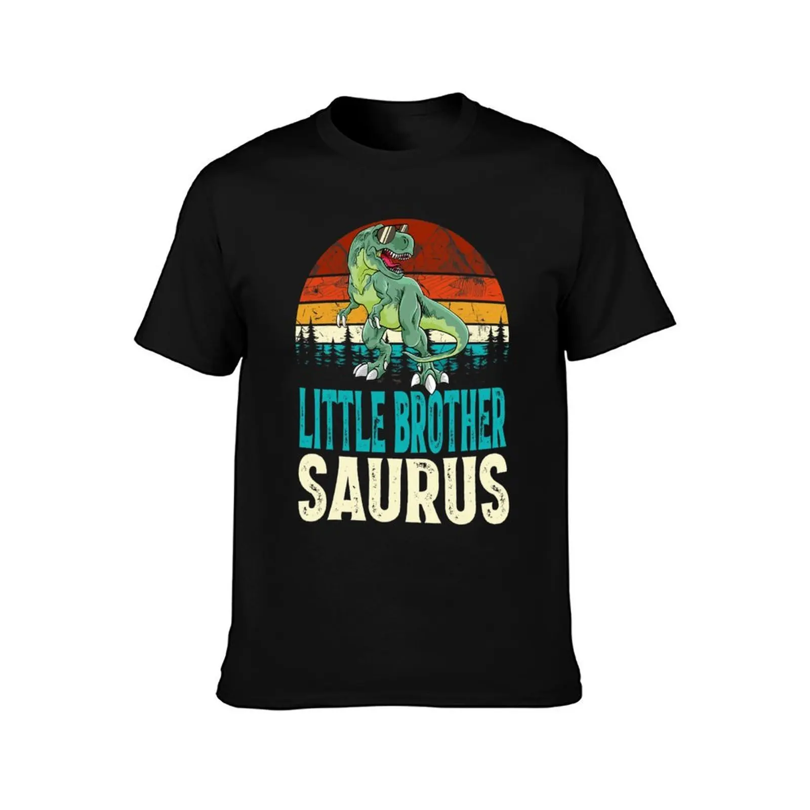 Little Brothersaurus T Rex Dinosaur Little Brother Saurus T-Shirt, Summer Casual Cotton Tee, Oversized Streetwear Tops