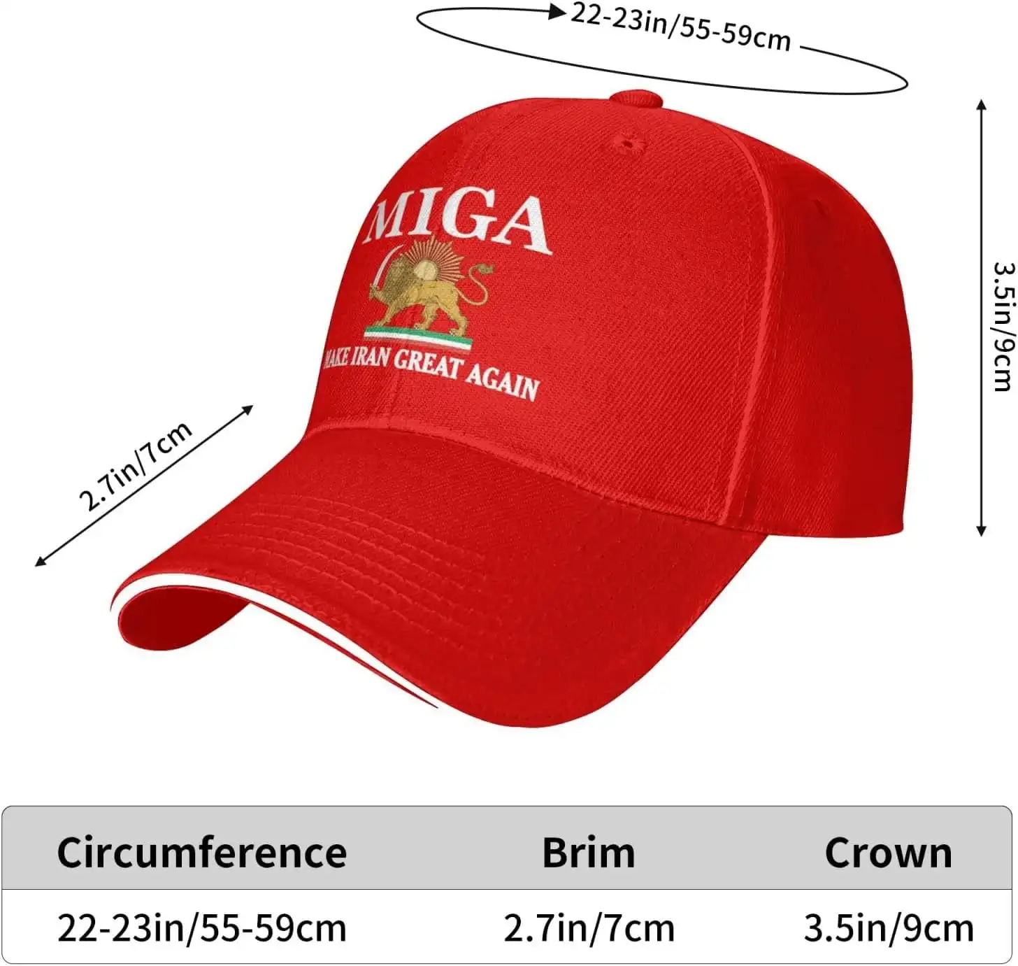 MLGA Hats Make Iran Great Again Hat Miga Hat Trucker Cap for Men Women Black P37