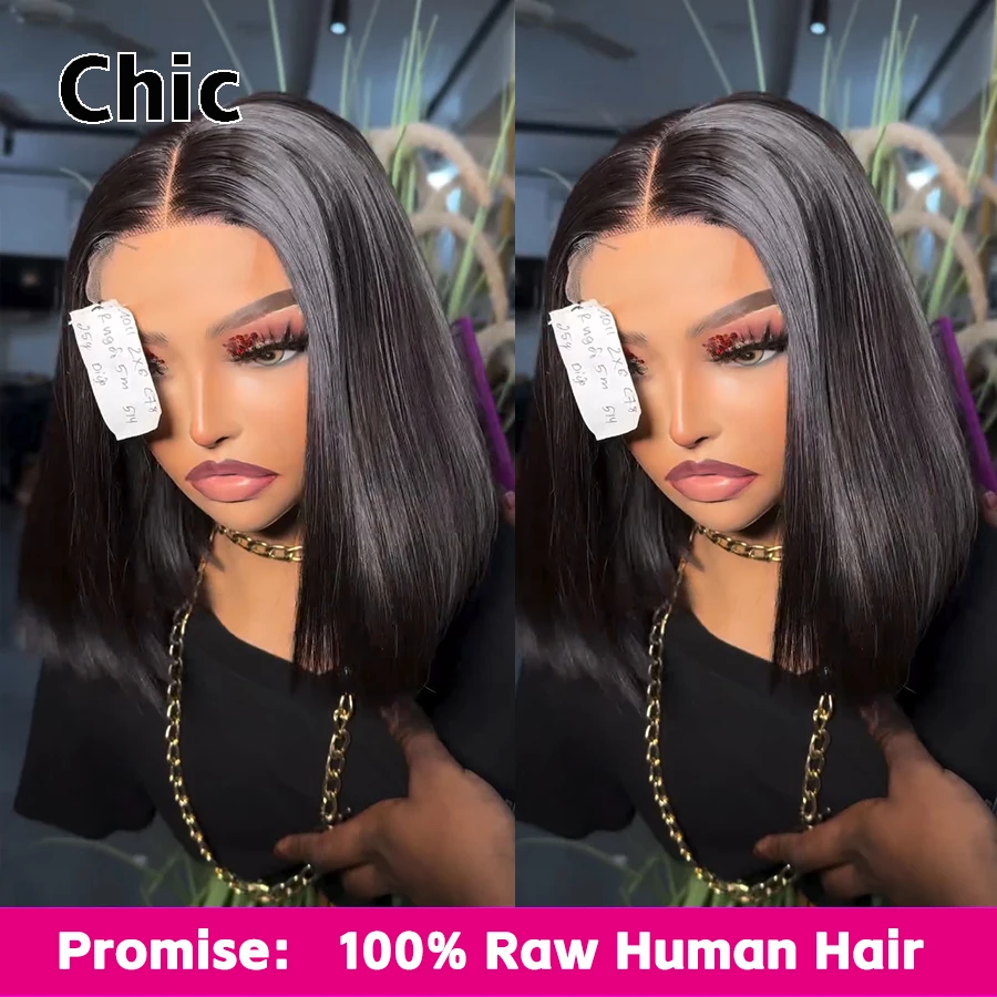 100% Real HD Lace Wig Bone Straight Double Drawn 250% Density Glueless 5x5 HD Lace Closure Wig Wear And Go Pre Plucked For Women