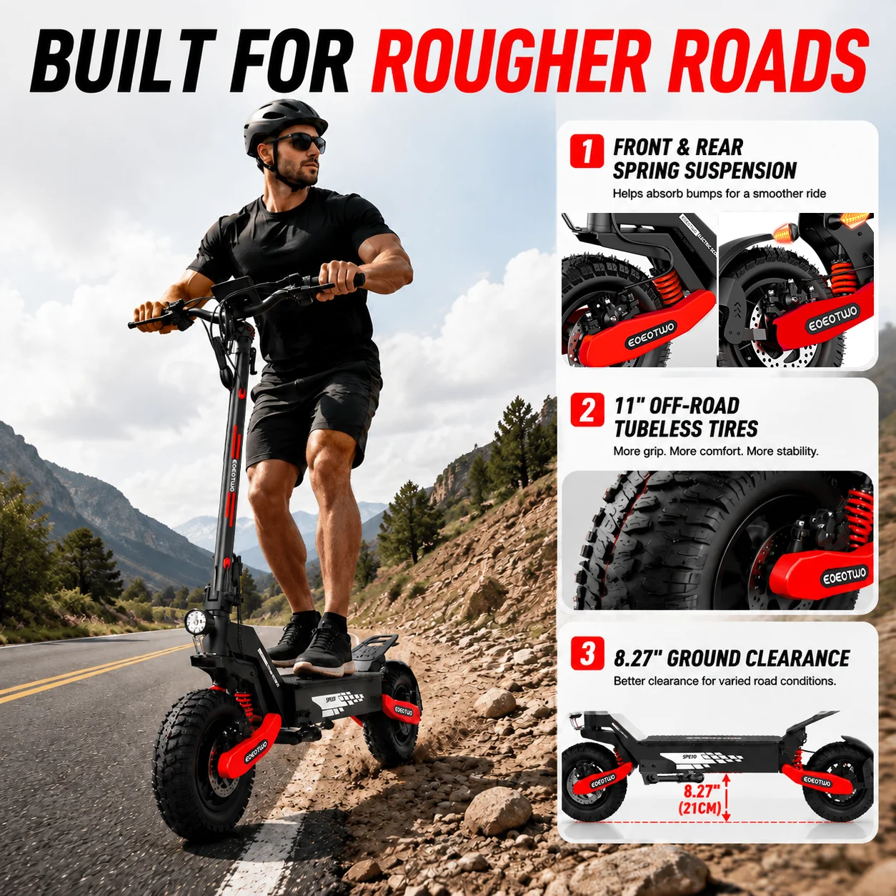 سكوتر كهربائي EOEOTWO GT06 للب - مراجعة Dual Motor Ebike Kit 2000W وسعره