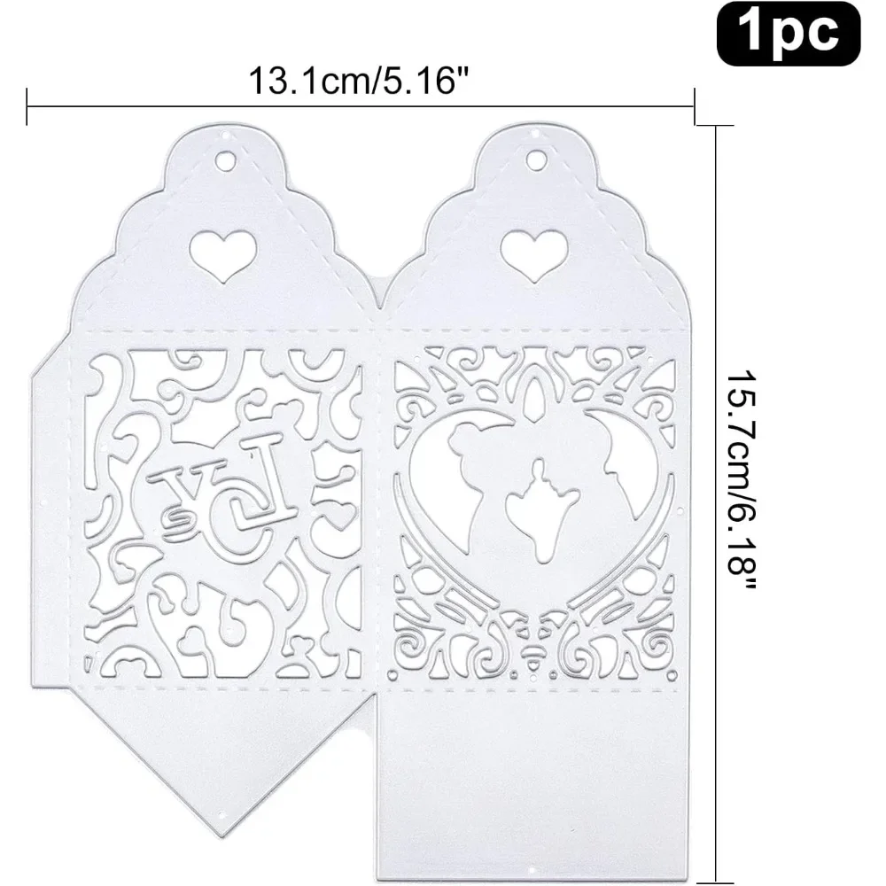 Valentine\'s Day Theme 3D Gift Box Metal Cutting Dies Die Cuts for DIY Scrapbooking Wedding Birthday Valentine\'s Day Cards Making