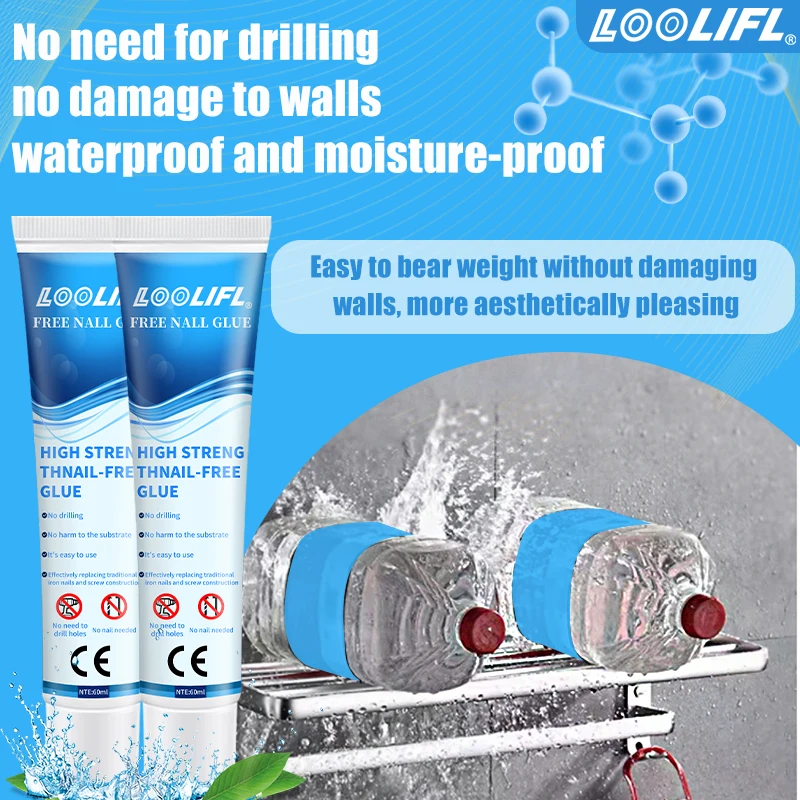 Nail Free Adhesive, Strong Adhesive, Quick Drying Adhesive, Nail Substitute, Moisture-Proof, High and Low Temperature Resistant