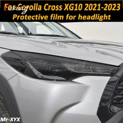 토요타 코롤라 크로스 M20E 2021-2023 자동차 헤드라이트 프론트 램프 틴트 블랙 보호 필름 투명 보호 스티커