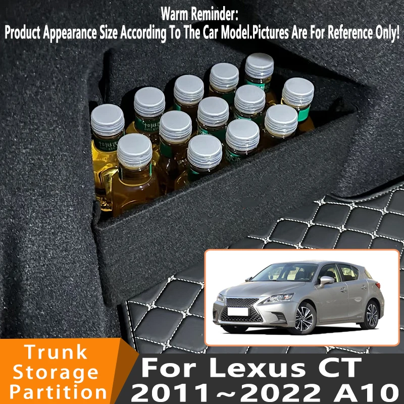 

Автомобильные аксессуары для Lexus CT A10 2011 ~ 2022 2021, автомобильный органайзер, утолщенная боковая перегородка багажника, детали внутреннего ящика для хранения