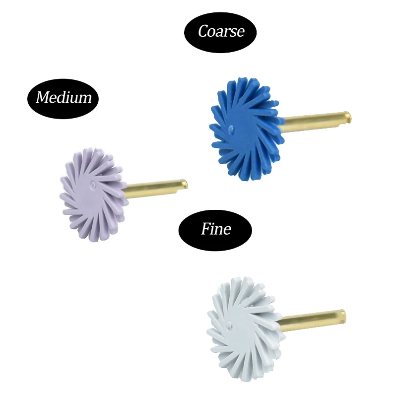 Dental Rubber Polisher Composite Resin Polishing Disc Diamond System Ra Disc 14Mm Wheel Spiral Flex Brush Burs 3 Colors