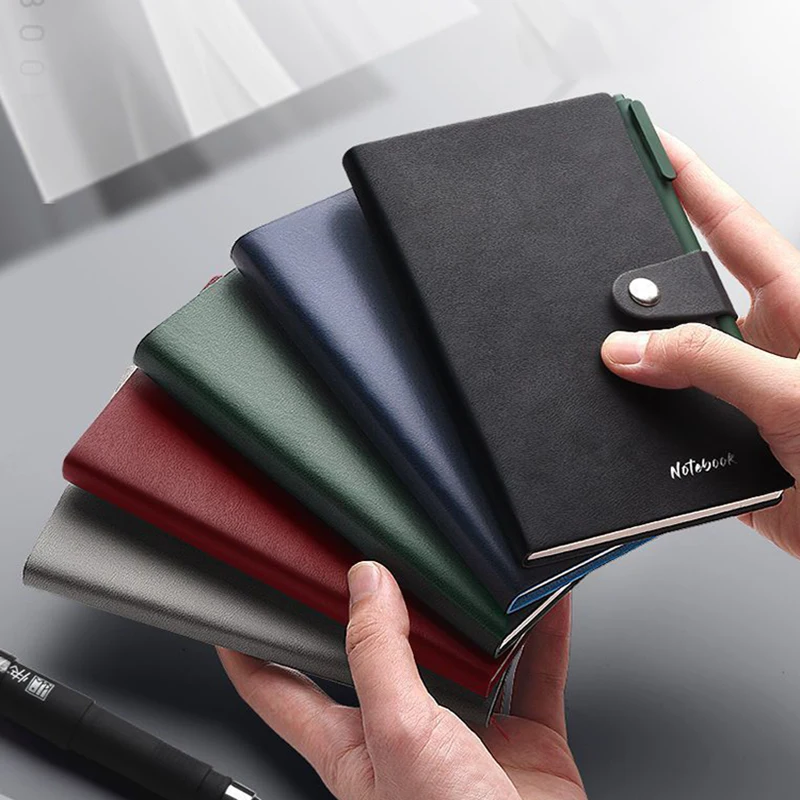 Portable A6 notebook soft leather simple notepad mini booklet pocket book