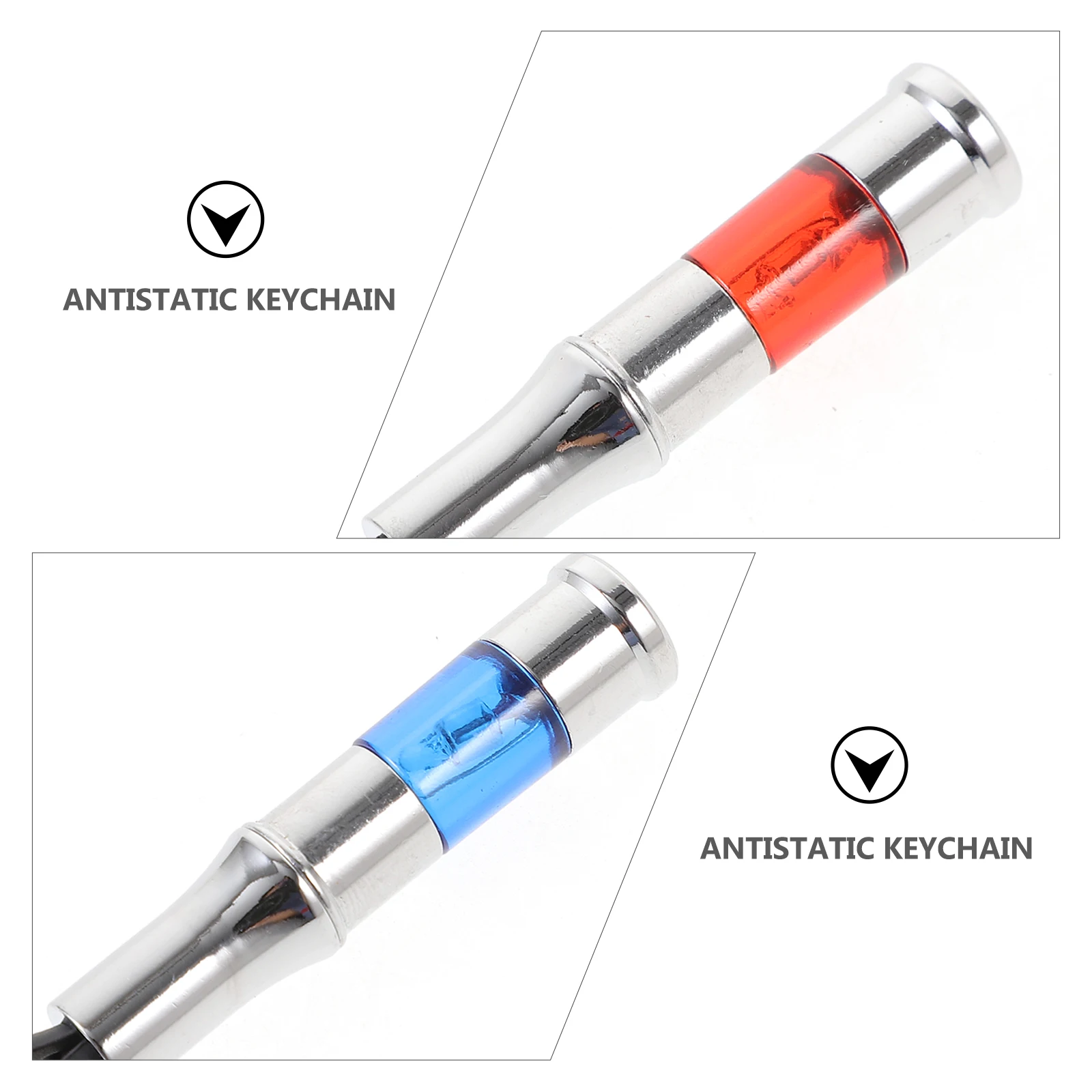 2 Pcs Vehicle Static Elimination Device Car Anti-static Antistatic for Keychain Electrostatic Rod Metal
