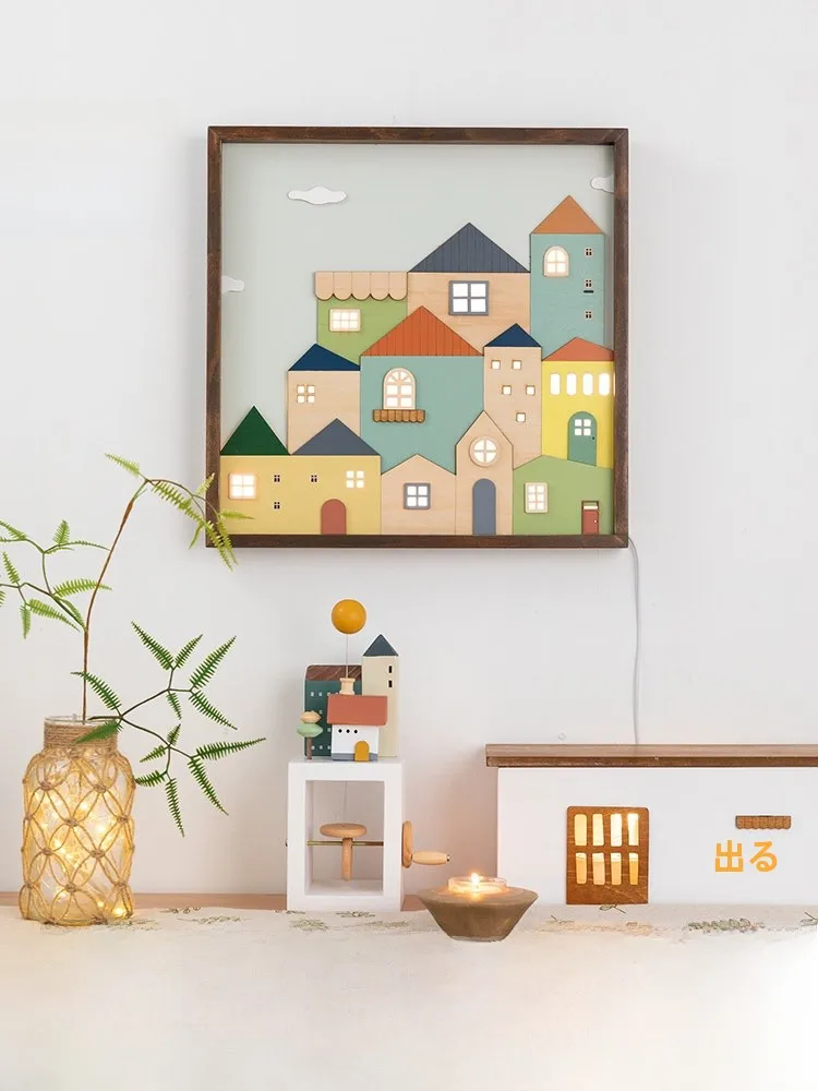 

Современная декоративная картина из натурального дерева для украшения стены за телевизором, для гостиной, спальни, детской комнаты, столовой