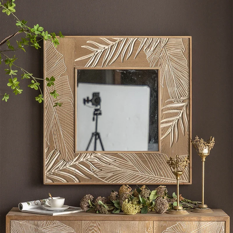 Antique American Country Style Mirror Decoration Mirrors Living Room Hanging Stylish Mirror Espejo Decorativo Home Decoration