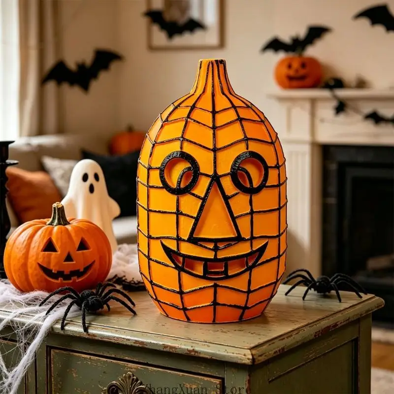 Halloween-Akzent-Kürbisstück aus Kunstharz für Schreibtisch und Party-Ausstellungsbereich, 3 x – Detail 5