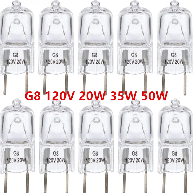 

10/20PCS G8 Eco Halogen Light Bulbs LED Inserted Beads Crystal Lamp 20W 35W 50W Energy Efficient Replacement for Halogen Bulb