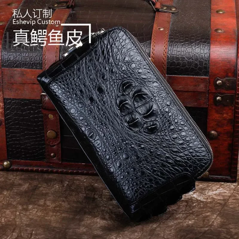 ourui new crocodile leather skin men clutch bag for men  summer men bag Business and leisure vacation travel