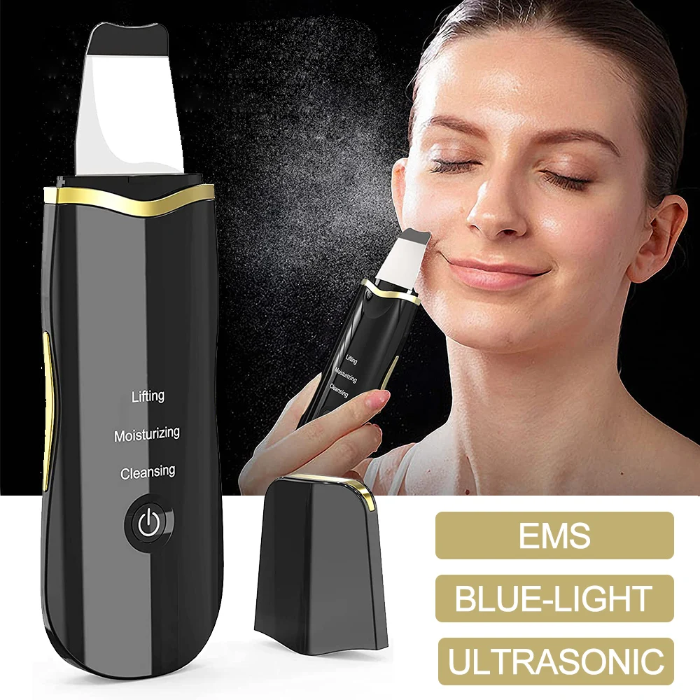 Pulitore ad ultrasuoni Scrubber viso Blackhead Remover EMS lifting facciale Pore Cleaner macchina strumenti di cura della pelle