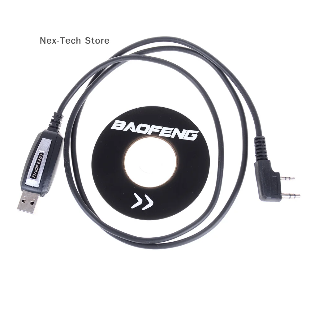 1Set USB 2Pin Programing Cable With Software CD For Baofeng UV-5R BF-888S Radios