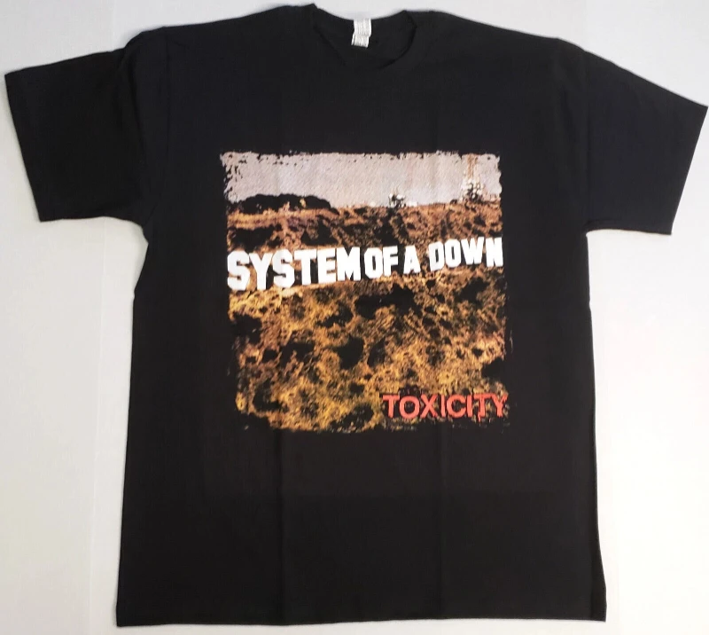 

SYSTEM OF A DOWN Toxicity T-shirt Heavy Metal Men's 100% Cotton Tee New 100% Cotton Tee Men's New Y2k Hip-hop Goth Loose Couple