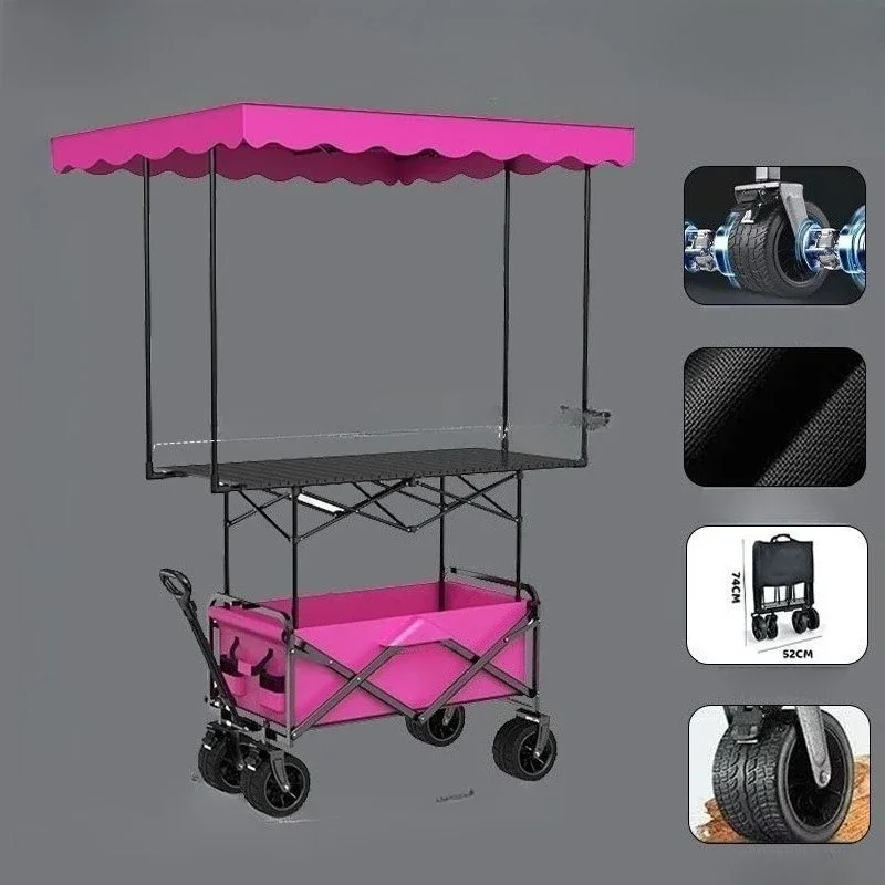

Camper Lifting Table Stall Special Folding Cart Stall Ceiling Portable Picnic Camp Cart