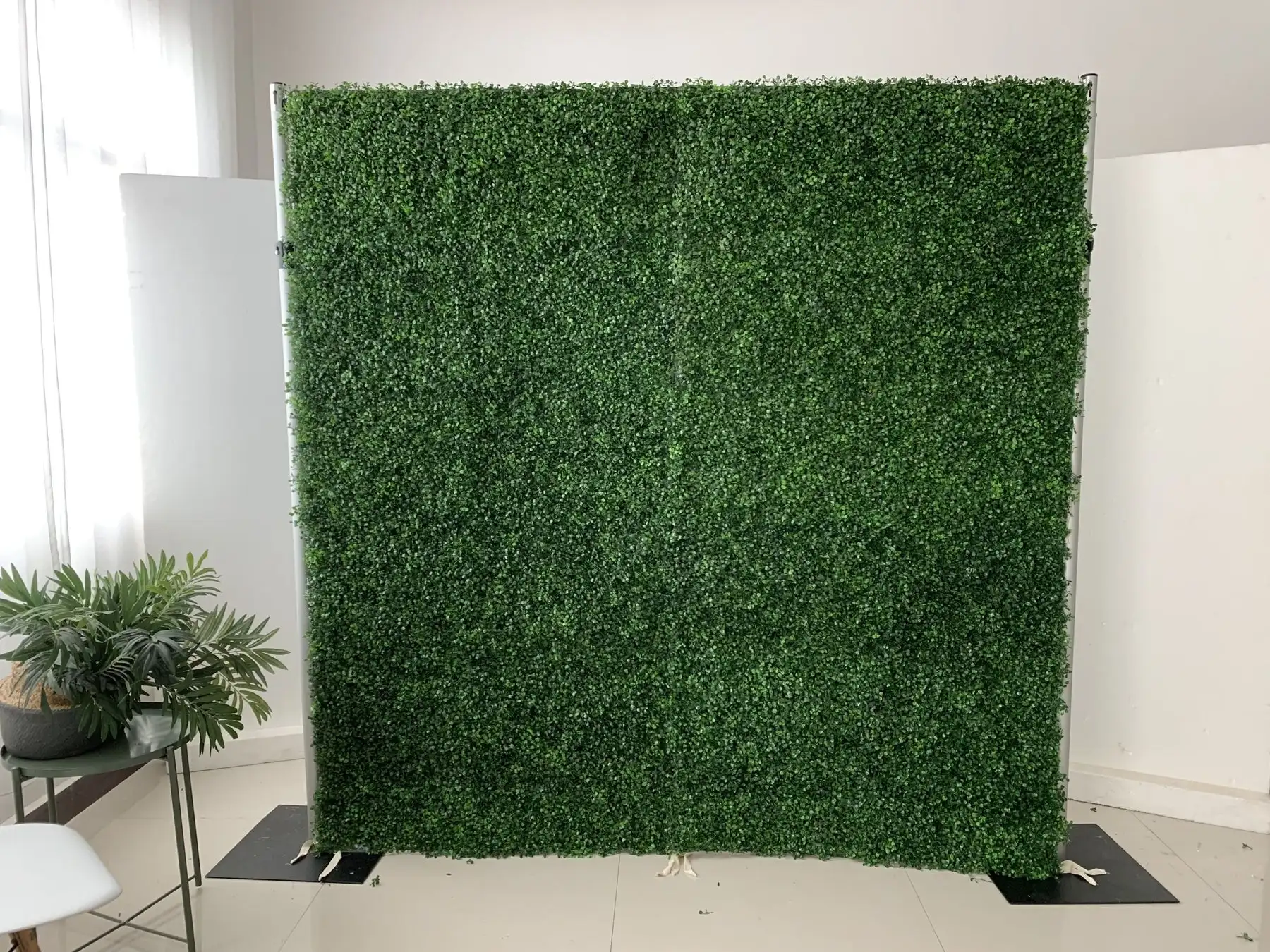 Royal Series Luxury green turf outdoor wedding background decorative plant wall Fabric flower wall banquet activities Party prop