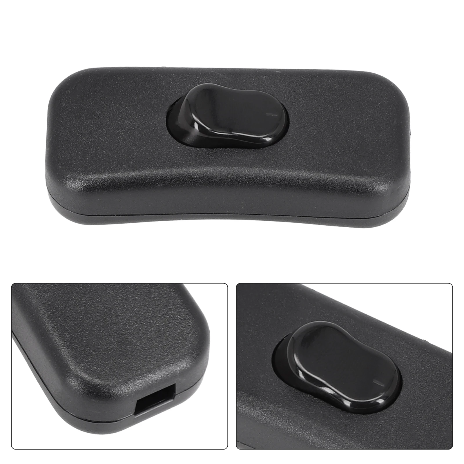 Rocker Switch In Line Switch 250V Bedside Lamp Switch Cord Cable For Desk Lamp ON OFF Plastic for durable Transparent