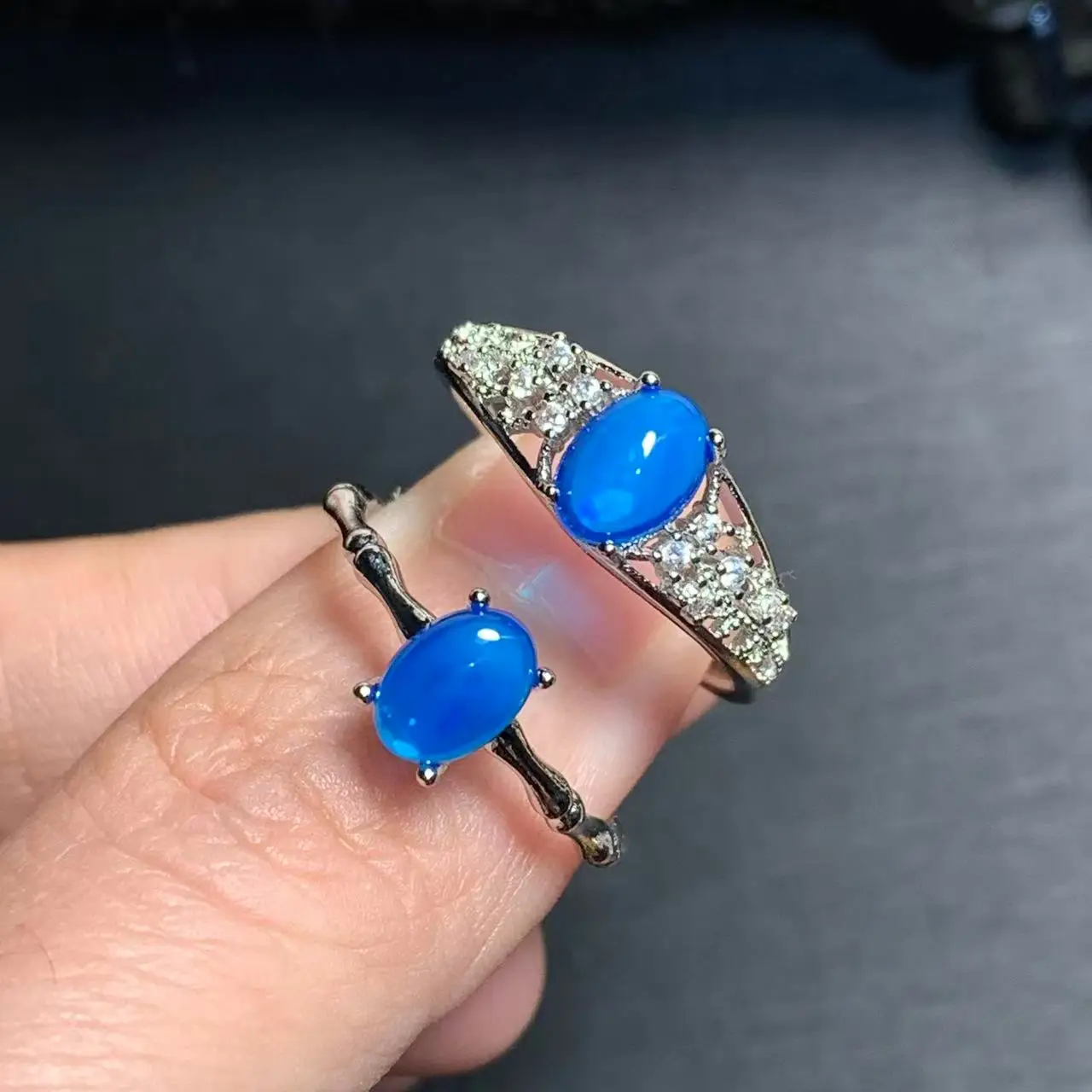 

MM Natural Opal Ring Adjustable Female Ring Jewelry for Women Gift Wholesale High Quality Vintage Fine