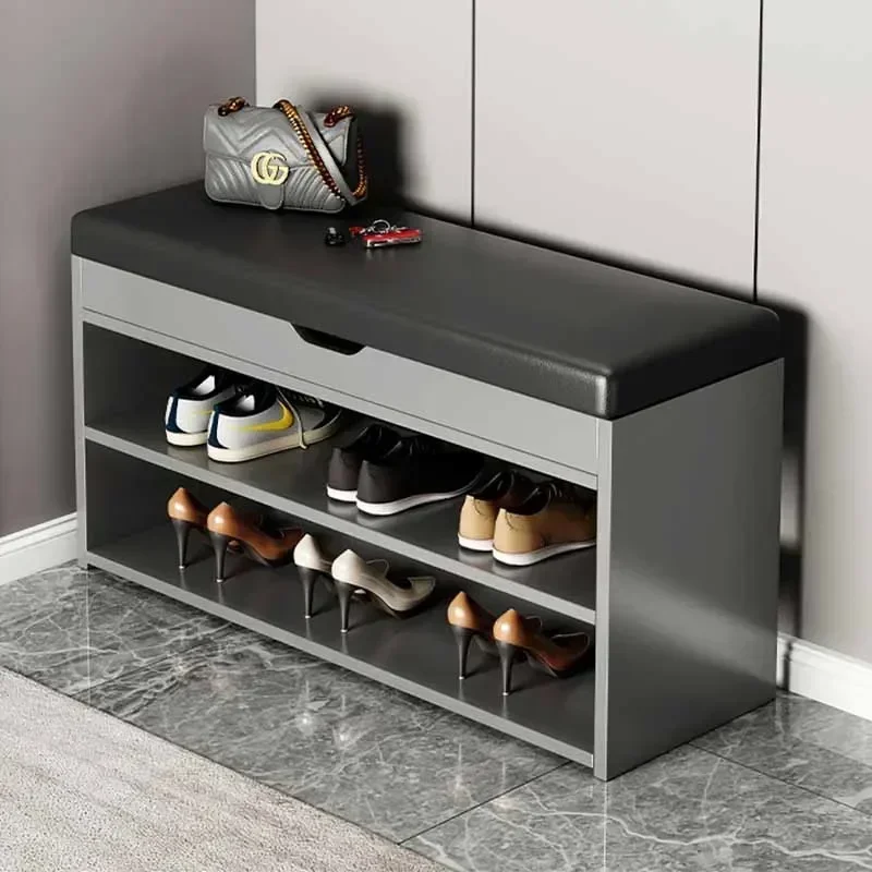 Modern Shoe Organizer Storage Bench Seat Space Saving Stand Shoe Shelves Mobile Display Organizador De Zapatos Home Furnitures