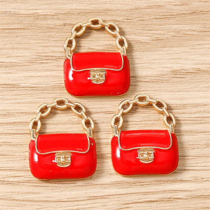 Tusember 10 Stück Niedliche Kristall-Lippen Handtaschen-Schuh-High-Heel-Anhänger für Halsketten Ohrringe Armbänder Bastelbedarf – Detail 20