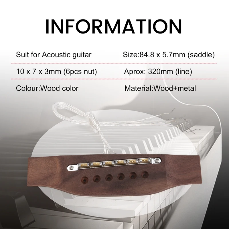 Acoustic Guitar Piezo Bridge Pickup With The Graininess Of An Electric Guitar For Acoustic Guitar Instrument Accessories