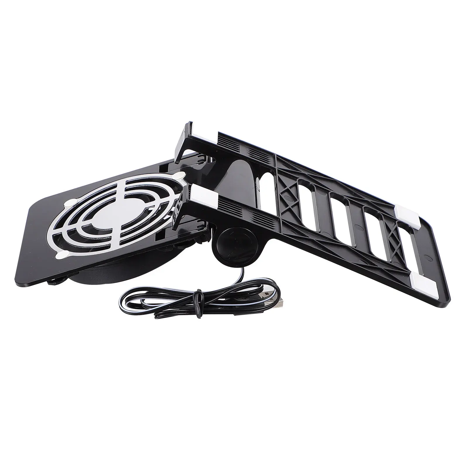 Portable USB Radiator Fan 3 in 1 Adjustable Angle Folding Holder Quiet Cooling Stand for Phone Tablet Laptop Game Machine Cooler
