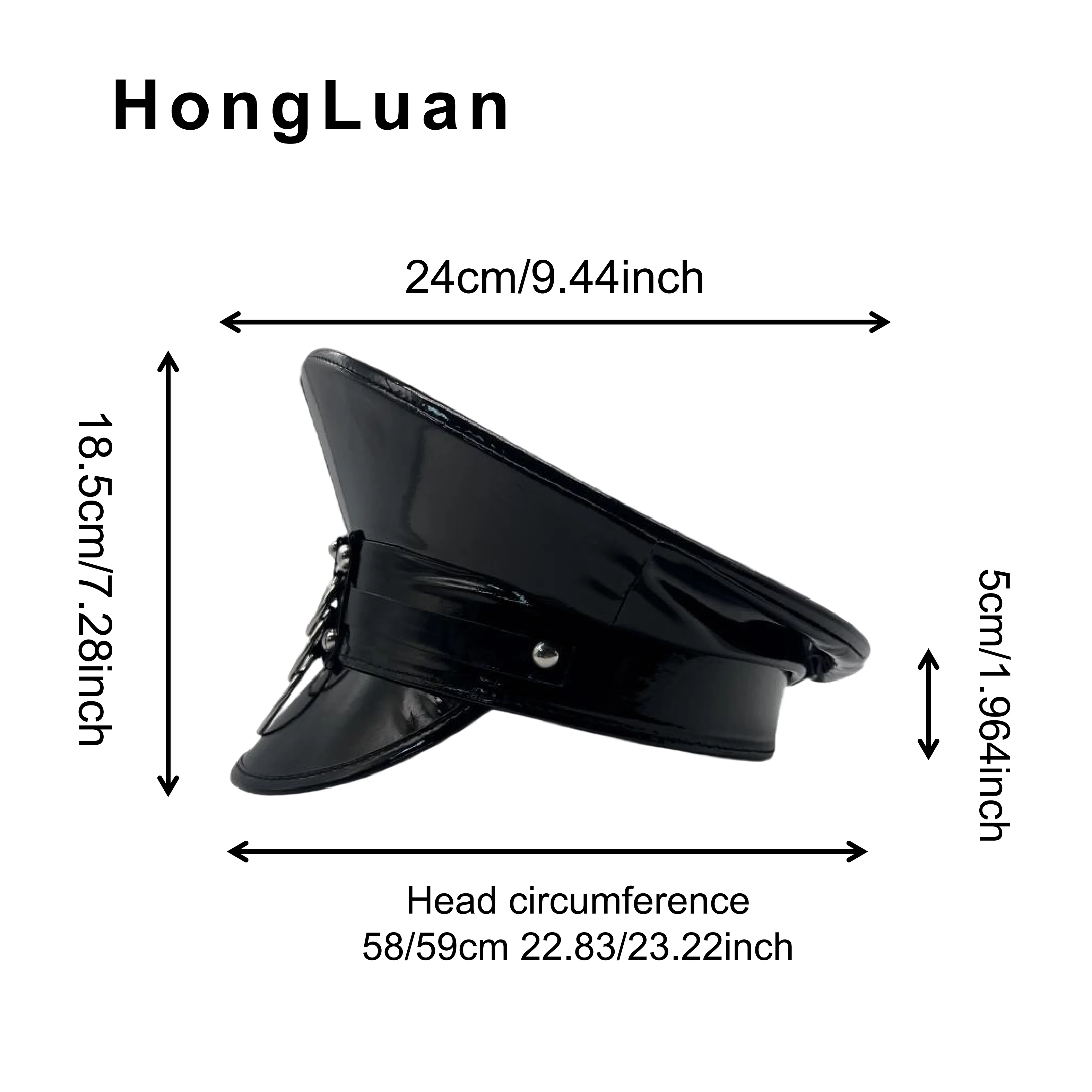 Czarny skórzany kapelusz steampunkowy HongLuan na Halloween, kapitańskie kapelusze dla kobiet na festiwal Burning Man, akcesoria do cosplay dla kobiet