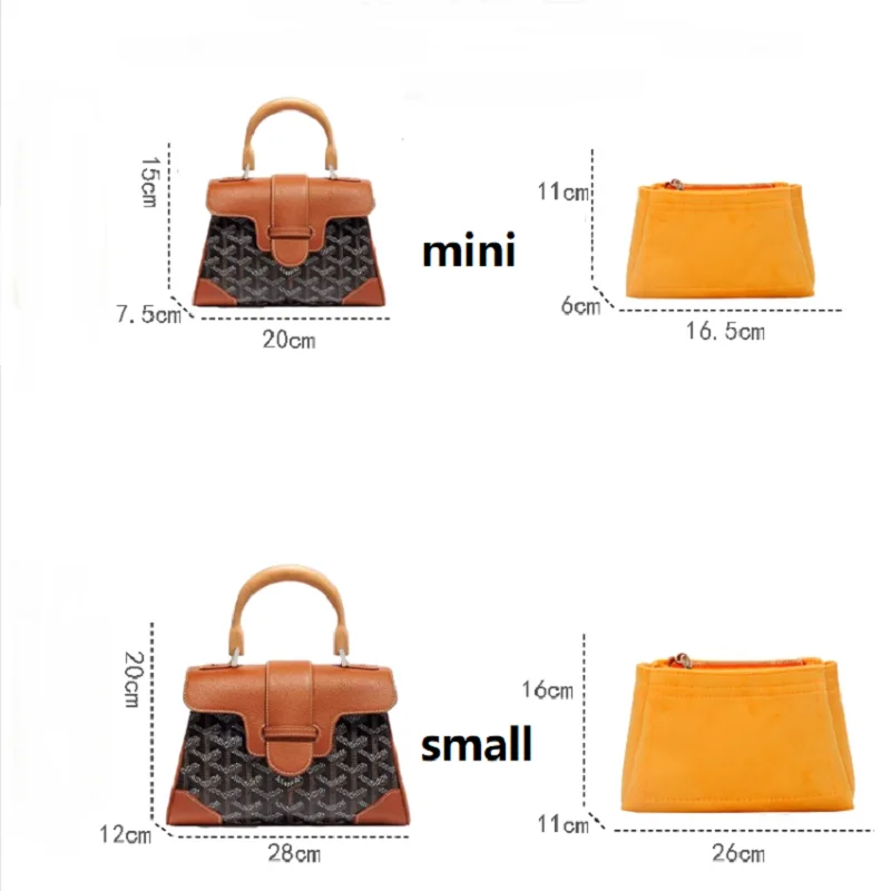 【Only Sale Inner Bag】Bag Organizer Insert For Goyard Saigon Divider Shaper Protector