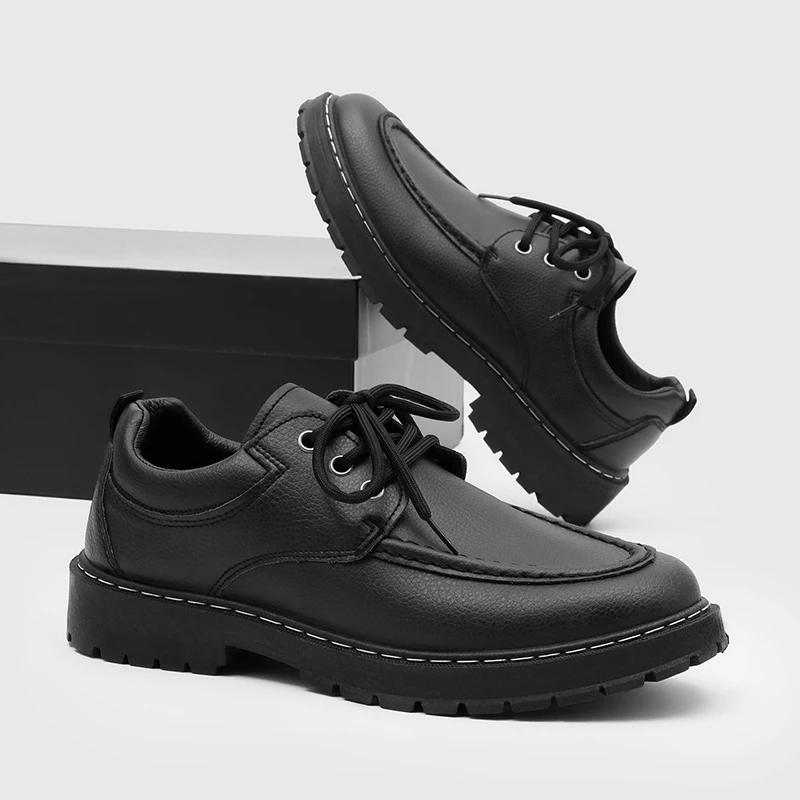 

New Four-season Retro Business Formal Wear, New Casual Trendy Shoes, Large-sized Low-top Small Leather Shoes for Casual Men